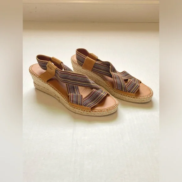 Toni Pons Tina Espadrille Wedge Sandal In Tan Suede - Picture 4 of 13